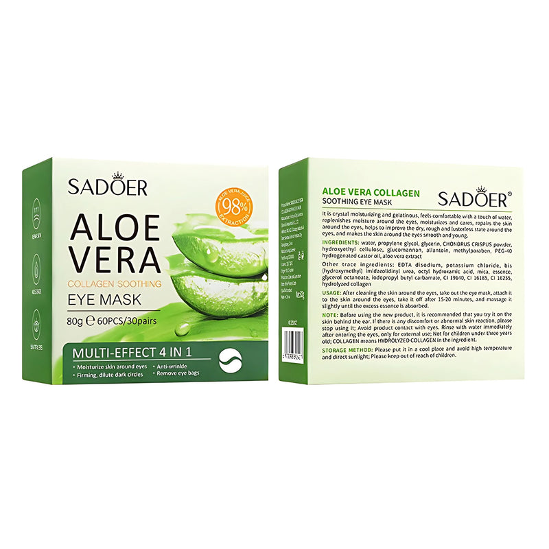 Aloe Vera Collagen Under Eye Patches (60pcs) - Bonitelle Beauty