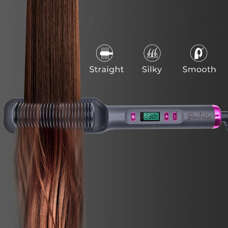 Electric Hair Straightener Brush - Bonitelle Beauty