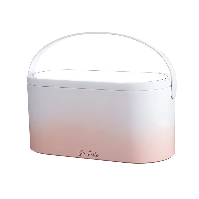 Portable Makeup Organizer Box with LED Light Mirror - Bonitelle Beauty